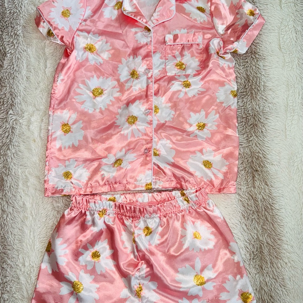 Pink Floral Kids Pajamas